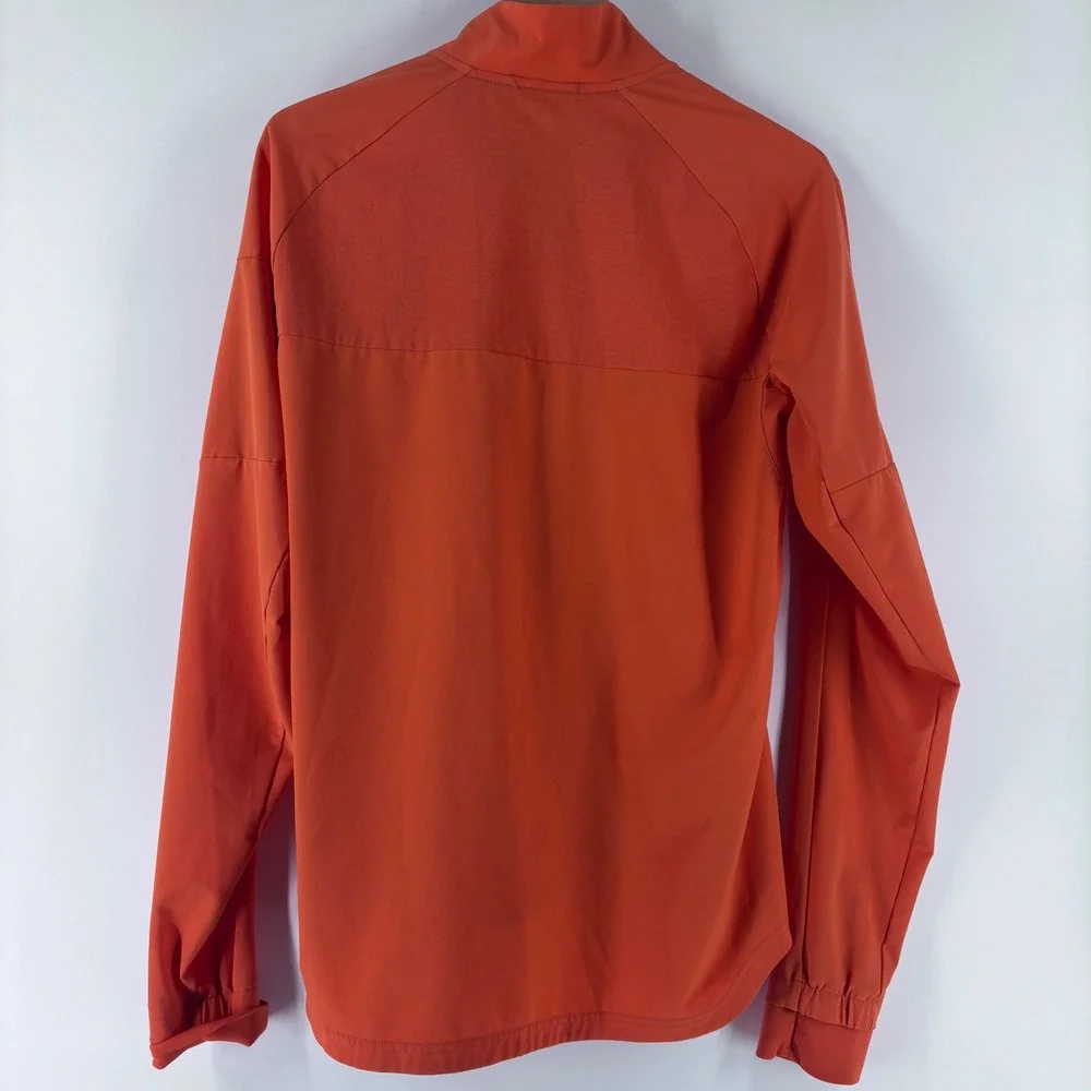 Adidas Supernova Running Jacket Mens Small Orange Full Zip Thumbholes Athletic